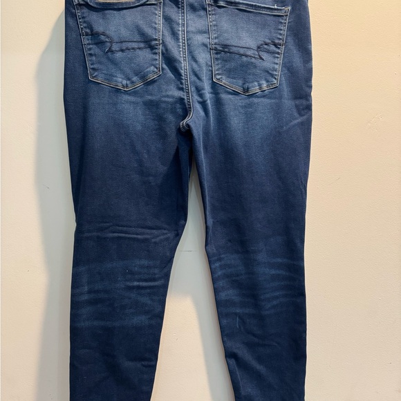 American Eagle Outfitters Dark Blue Distressed Jeggings - Picture 3 of 3